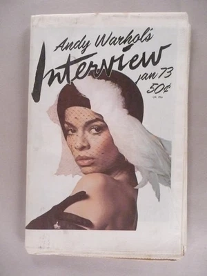Andy Warhol's Interview Magazine - January, 1973 ~~ Bianca Jagger Foto 1 de 4