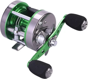 Mulinello da Pesca Rotondo Baitcasting, Mulinello Convenzionale per Pesce Gatto, Salmone/Testa d'Acciaio, - Foto 1 di 12