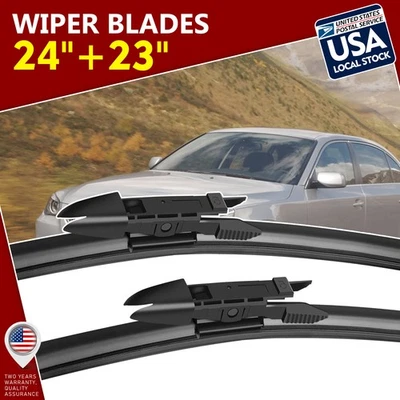 Juego de escobillas limpiaparabrisas duraderas de coche 24""+23"" para BMW 545i,525i M54 2004-2005,530i M54 Foto 1 de 4