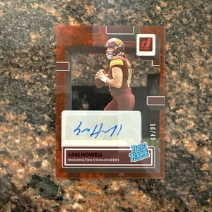 2022 Panini Clearly Donruss Sam Howell Rated Rookie Red Auto #d 16/49 Commanders - Picture 1 of 3