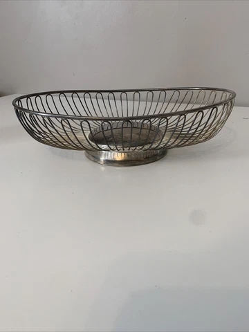 Vintage Wire Bread Basket/ Fruit Bowl Mid Century Modern MCM Cover