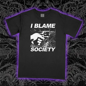 I Blame Society Handgun shirt , Unisex Tee - Picture 1 of 3