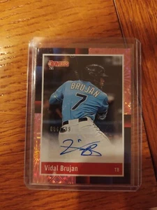 2022 Vidal Brujan Donruss Pink Fireworks Autograph #/199 - Picture 1 of 2