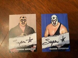 Pro Wrestling Superstars autographed collector trading cards: Masked Superstar