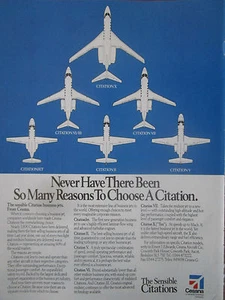 3/1991 PUB CESSNA AIRCRAFT AVION CITATIONJET CITATION BUSINESS JET ORIGINAL AD - Picture 1 of 1