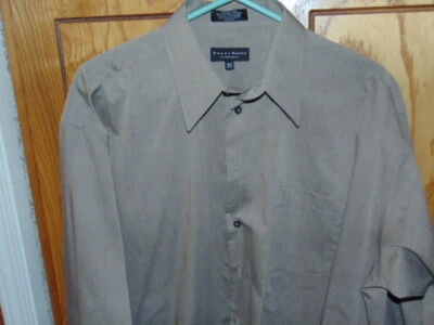 Camisa con botones de manga larga Crazy Horse Claiborne para hombre, talla 16 1/2 - 34/35 Foto 1 de 3
