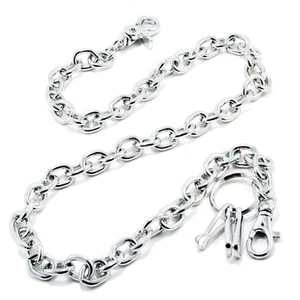 Basic Simple Strong Biker Trucker Key Jean Wallet Chain (29.5") Silver CS15 - Picture 1 of 5