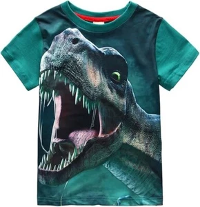 Frogwill Boys Dinosaur Short Sleeve T-Shirt Top Tee Cottton Size 6t Kids - Picture 1 of 7