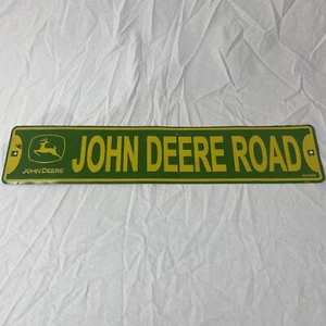 John Deere Road Metal Street Sign 24” X 5” Green Yellow STR20067 Tractor - Picture 1 of 7