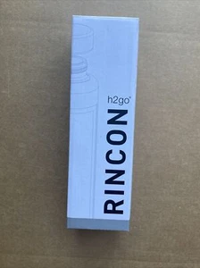 H2GO Glass Water Bottle Rincon Bamboo Cap NEW IN BOX - Frosted Glass - Picture 1 of 9