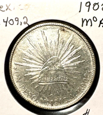 Mexico 1902 MoAM peso KM 409.2 AU/Unc - Image 1 of 2