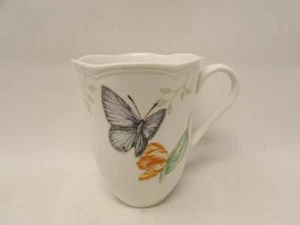 Butterfly Meadow by Lenox Mug Eastern Tailed Blue Butterflies Floral Accents b20 - Picture 1 of 3