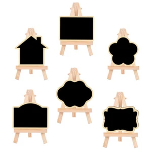 6pcs Reusable Decorative Desktop Centerpiece Chalk Board Sign Message Board - Picture 1 of 12