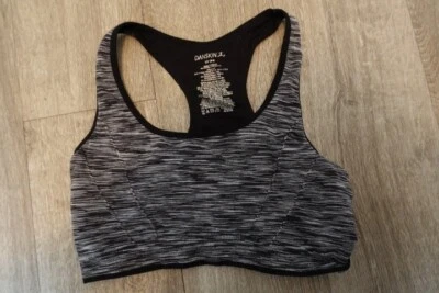 Sutiã esportivo feminino Danskin couro racerback preto branco tamanho pequeno - Imagem 1 de 3