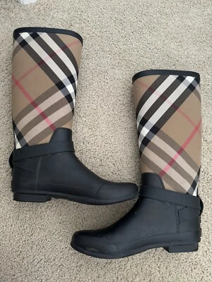 Botas de lluvia BURBERRY- Simeon Vintage Check Moto Foto 1 de 4