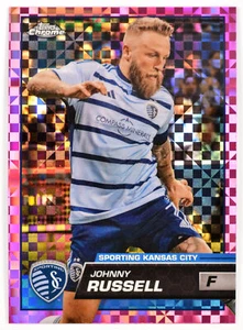 JOHNNY RUSSELL - 2023 Topps Chrome MLS Pink X-Fractor #74 Sporting Kansas City - Picture 1 of 2