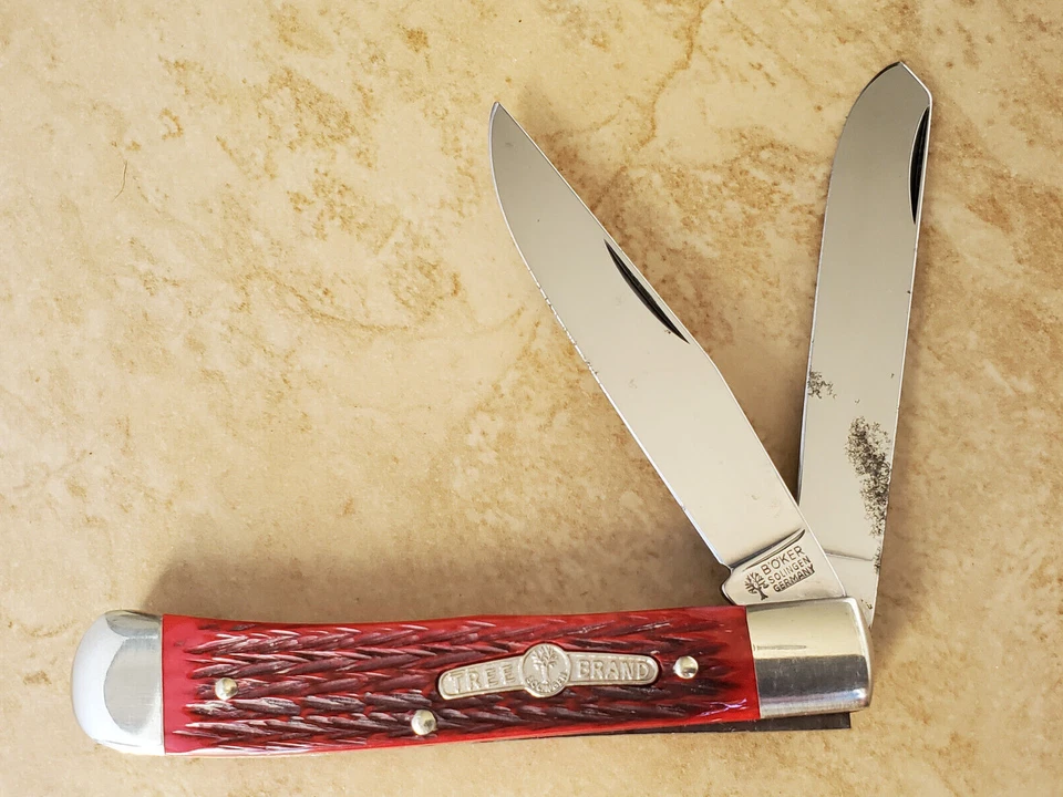 Совершенно классический карманный нож Boker Trapper 2525 SRB с красной костью SOLINGEN ГЕРМАНИЯ - Изображение 1 из 4
