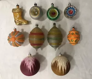 PALLINE DI NATALE VINTAGE LOTTO 10 PEZZI ASSORTITE - Foto 1 di 15