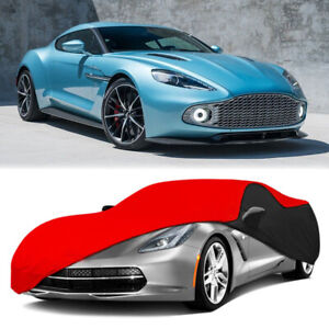 RED Car Cover Stain Stretch Dust-proof Custom For Aston Martin Vanquish 2001-18