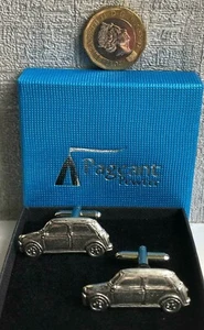 SMALL CLASSIC MC CAR PEWTER CUFFLINKS IN PRESENTATION GIFT BOX NEW - Picture 1 of 3
