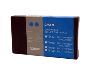 InkOwl 220ml CYAN Compatible Cartridge for EPSON Stylus Pro 7880 9880 - Picture 1 of 1