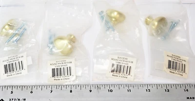 Perillas de latón Successi 31 mm perilla redonda latón A819-SB 4 PERILLAS Foto 1 de 4