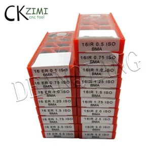 16IR & 16ER Internal / External Threading Inserts ISO Metric Size 16 I.C. 3/8"  - Foto 1 di 27