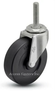 4STCRS-705 4" Lenkrolle, Weichgummirad, 1/2" - 13" x 2-13/16" Gewinde Vorbau - Bild 1 von 1