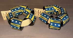 New 12 Handmade Wooden Napkin Rings From Africa~Cape Town - Picture 1 of 7