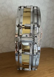 Pearl Brass Shell Snare Drum 14x3.5 with Case - Picture 1 of 8
