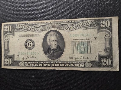 1950 20$ Star Note Federal Reserve Of Chicago - Image 1 of 4
