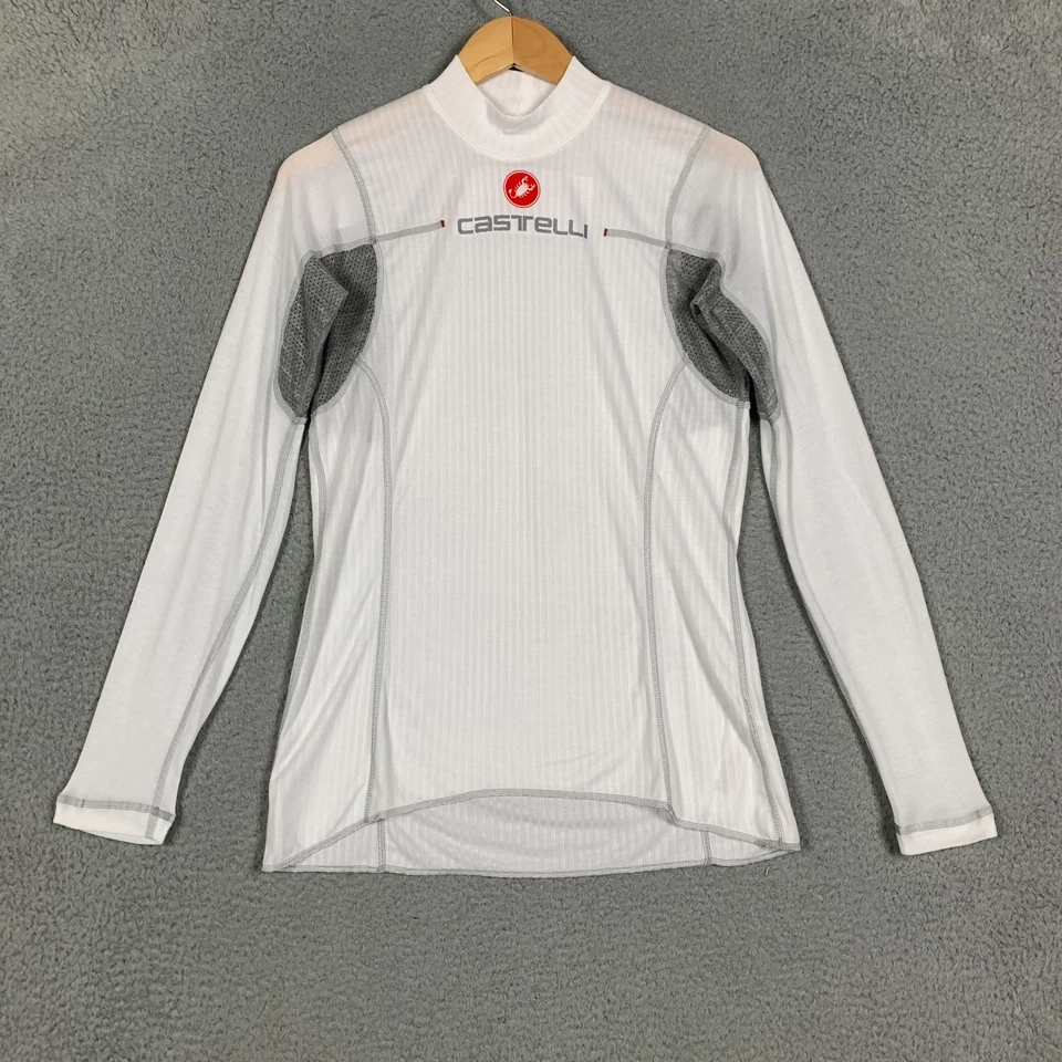Capa Base Castelli Flandes Para Hombre XL Blanco Rosso Corsa Manga Larga Cálido Ciclismo Foto 1 de 4