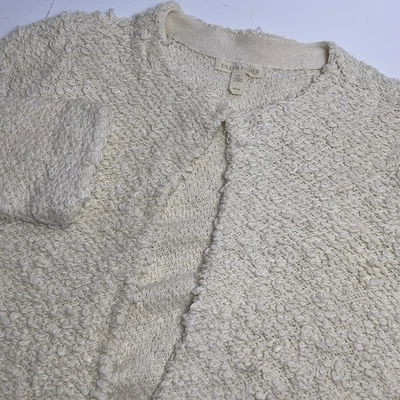 Suéter cárdigan tejido con lazo crema blanco roto mediano Eileen Fisher para mujer Foto 1 de 4