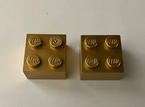 2) Limited Edition 2x2 Gold Brick Rare!! Bricks - Picture 1 of 5