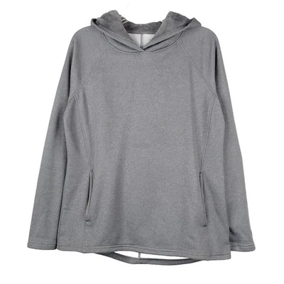 Athletic Works Hoodie Sweatshirt Womens Medium Gray Fleece Lined Hood Pullover - Image 1 of 4
