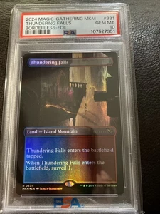PSA 10 Gem Mint MTG Thundering Falls (Borderless) Murders at Karlov Manor Foil - Picture 1 of 4