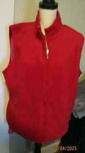 Karen Scott Sport rote Fleeceweste Damen XL, durchgehender Reißverschluss. - Bild 1 von 6