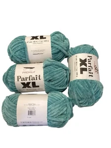 Lot Of 4 Premier Parfait XL Skeins Chunky Yarn Aquamarine 2050-11 87 Yds Ea. NEW - Picture 1 of 4