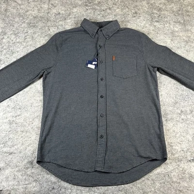 Camisa de Franela Chaps Untucked Para Hombre Pequeña Carbón Geométrica Manga Larga Elastizada Foto 1 de 4