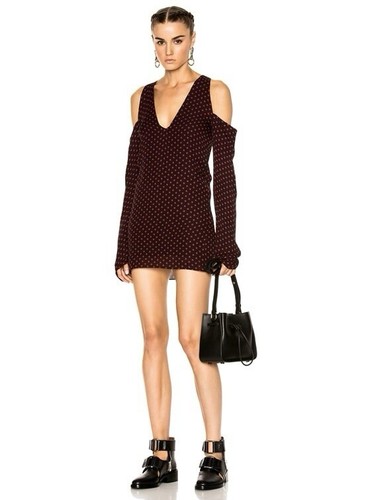 Abito AMIRI 100% seta senza spalle con manica lunga scollo a V taglia 2