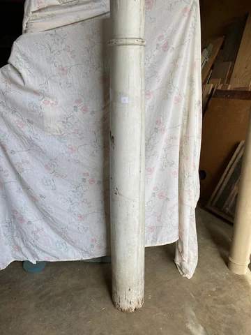 SALVAGE ARCHITECTURAL -ONE 64" TURNED TAPERED WHITE POST / COLUMN  (11 Cover