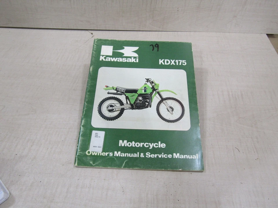 Kawasaki KDX175 1980 manual del propietario y manual de servicio 99920-1088-01 Foto 1 de 2