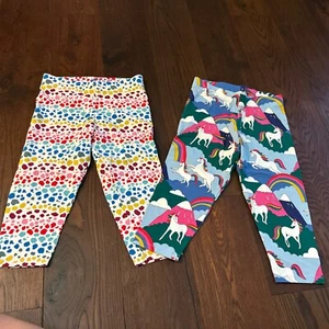 Mini Boden NWOT Unicorn Rainbow Cheetah Capri Leggings Set Lot 13 14 Girls - Picture 1 of 7