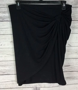 Robert Rodriguez Women’s Black Elastic Waist Ruched Pull On Stretch Skirt Size M - Picture 1 of 10
