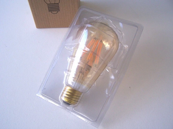 Edison 6W Dimmable Vintage LED Light Bulb Kedsum ST64 Filament E26 Base new - Image 1 of 1