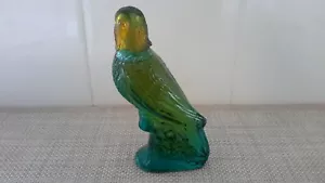 Vintage Avon Bottle Green Glass Parrot Decorative Bottle Full Pre-owned - Picture 1 of 8