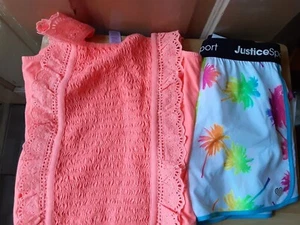 Justice Girls Top & Shorts Size Large (12-14) NEW WITH TAGS - Picture 1 of 5