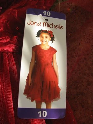 Vestido de fiesta Jona Michelle Red Net para niña talla 10 nuevo con etiquetas  Foto 1 de 4