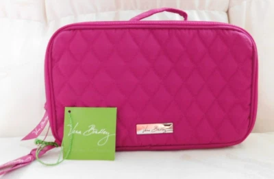 Estuche de Maquillaje Cosmético VERA BRADLEY Rubor y Pincel - Microfibra Rosa Magenta - Nuevo con Etiquetas Foto 1 de 4