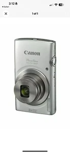 Canon PowerShot ELPH 180 Digital Camera 20MP Silver 8X ZOOM - Picture 1 of 4